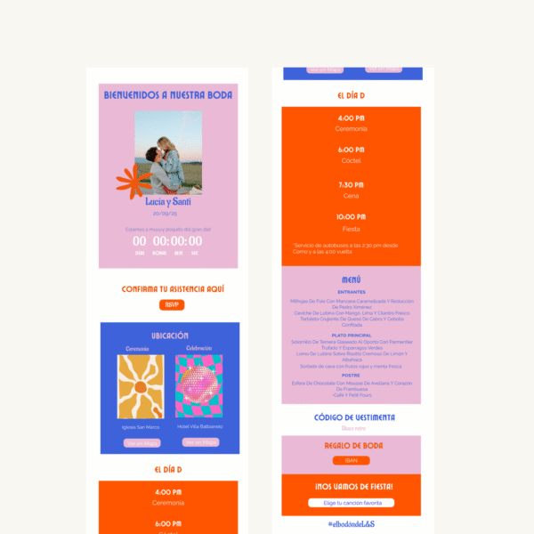 Invitación Digital Aesthetic Retro