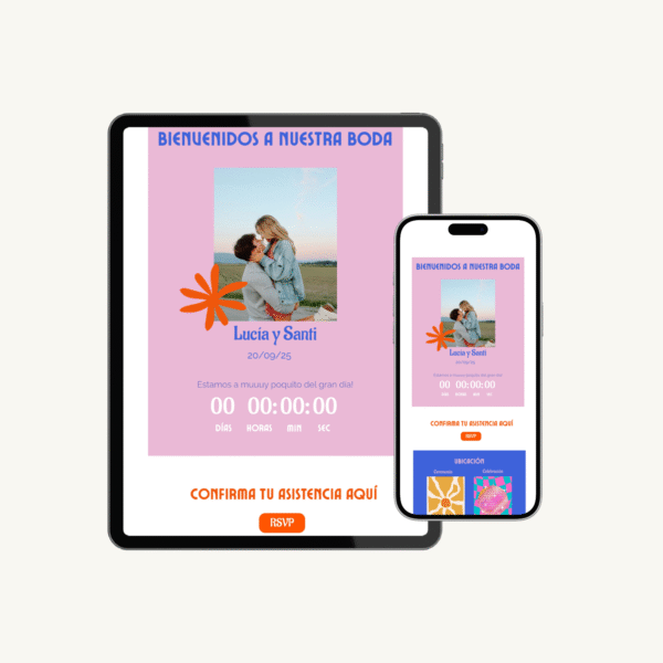 Invitación Digital Aesthetic Retro
